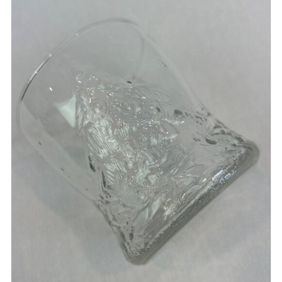 Vintage Clear Embossed Glasses Christmas Trees Stars Drinking - Picture 7 of 10